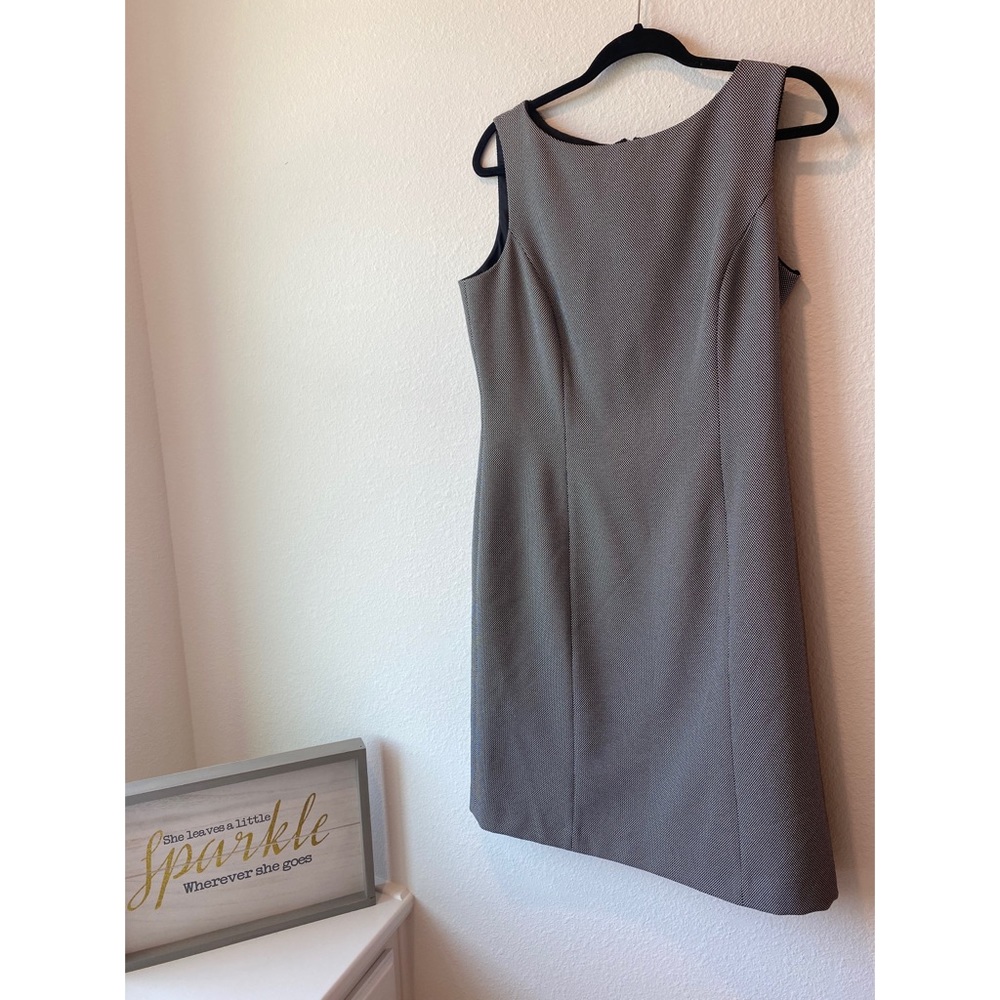 Tahari Arthur S. Levine Gray Sleeveless Midi Sheath Dress | Size 10 - Picture 2 of 7